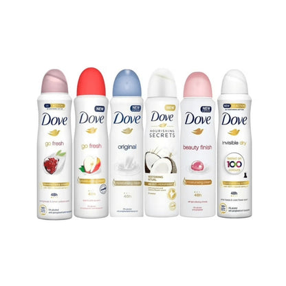 Dove Women Deodorant Spray 150ml Long-Lasting Scent Protection Anti-Perspirant Body Spray for Women – 48H Freshness, Gentle on Skin, Bulk Pack Options