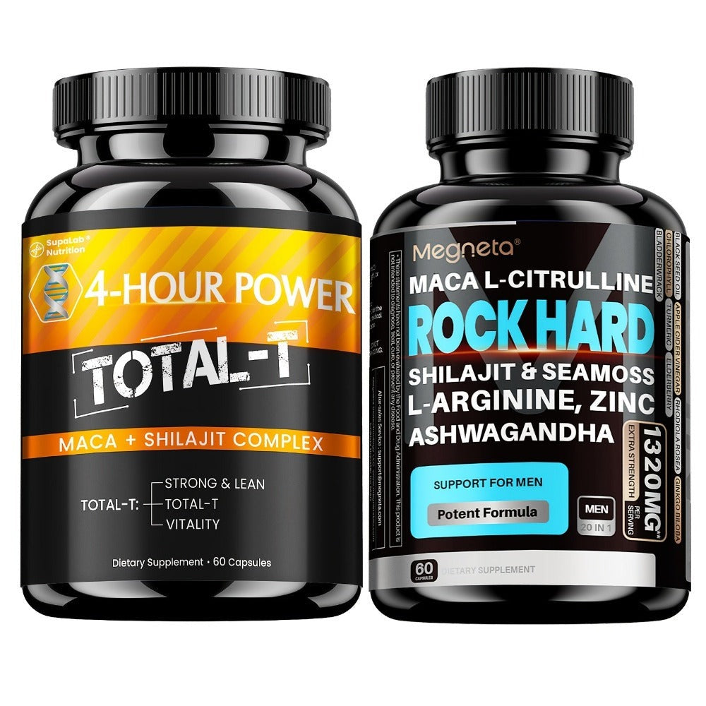 Men's Daily Fuel Supplement 2-Pack – Blue Strength 5-in-1 Formula with Maca, Ashwagandha, Tongkat Ali, Tribulus & Fenugreek | Male & Heart Health Support | 3rd Party Tested | 120 Capsules 60-Day Supply