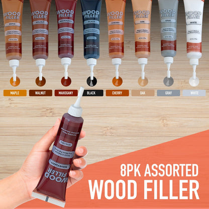 Wood Scratch Repair Kit Furniture Touch Up Markers Scratch Stain Repair Pens for Wood Furniture Tables Desks Floors Bedposts Cabinets Dark Light Mixed Colors 13 PC or 34 PC Carpenter Essential