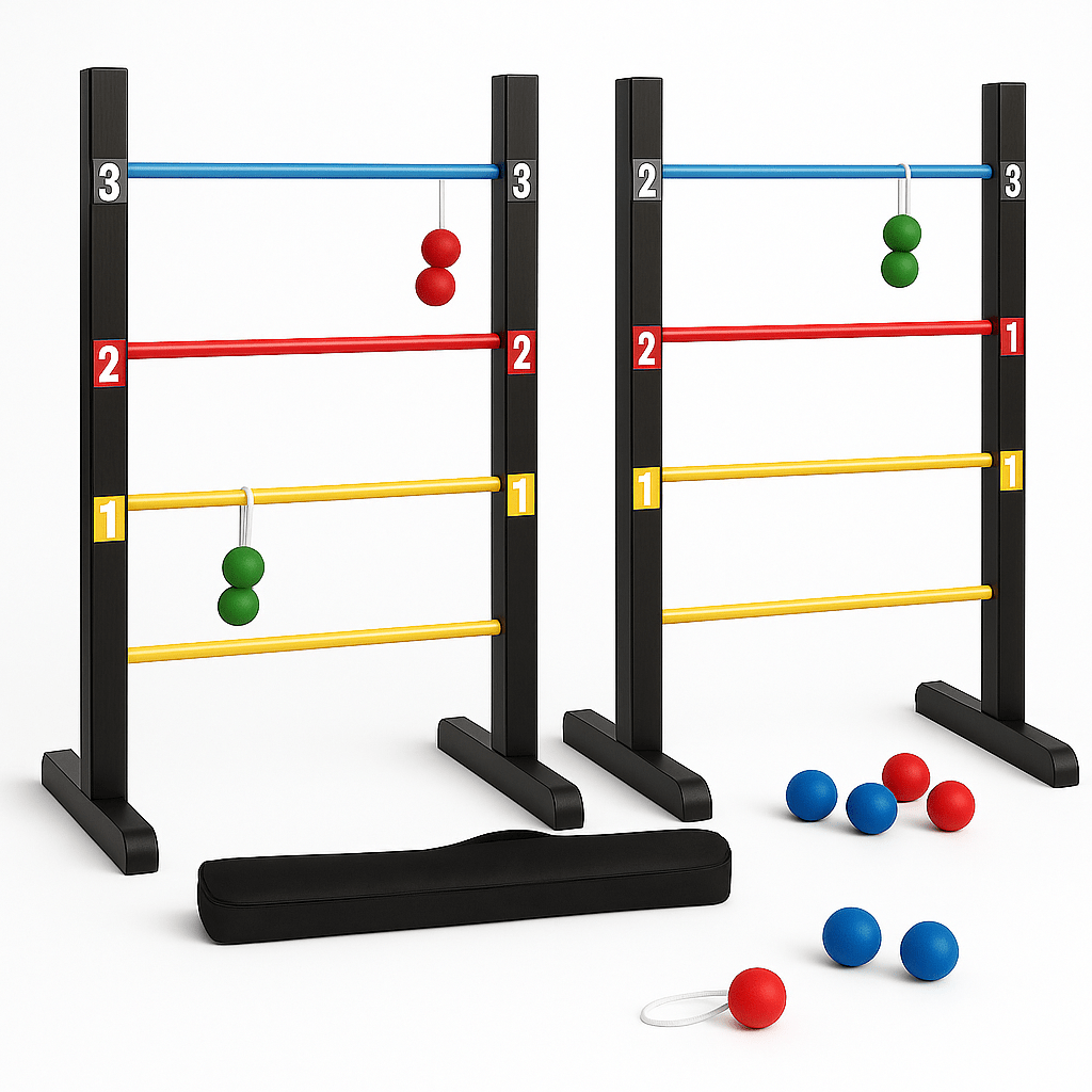 Outdoor Lawn Toss Game Set – Washer Toss & Ladder Toss for Backyard Party, Portable Yard Games for Adults Kids Family, Includes Carrying Case, Fun for Tailgate Camping Beach BBQ Gatherings