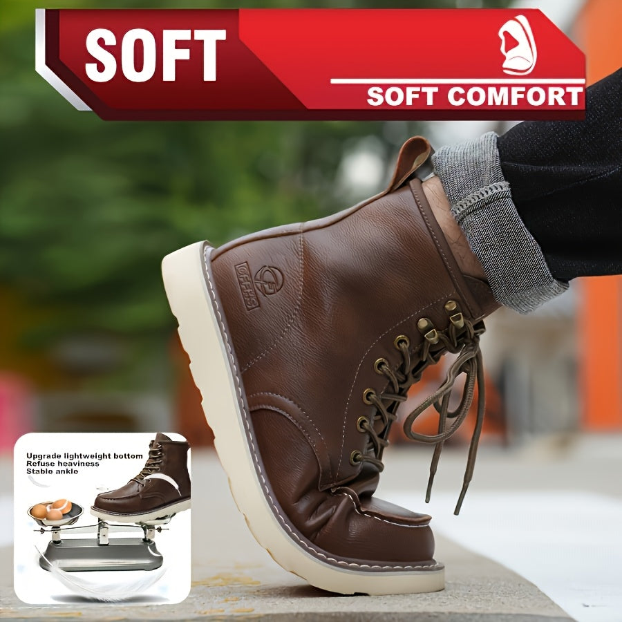 Men's Work & Safety Boots - Puncture Resistant & Non-Slip Sole 061221