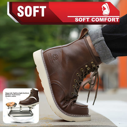 Men's Work & Safety Boots - Puncture Resistant & Non-Slip Sole 061221