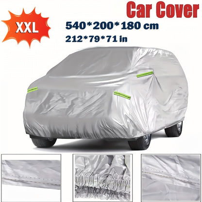SUV Car Cover XXL Outdoor UV Sun Dust Protection – Fits Jeep Grand Cherokee & Large SUVs, 540x200x180cm All-Weather Waterproof Scratch-Resistant Vehicle Cover
