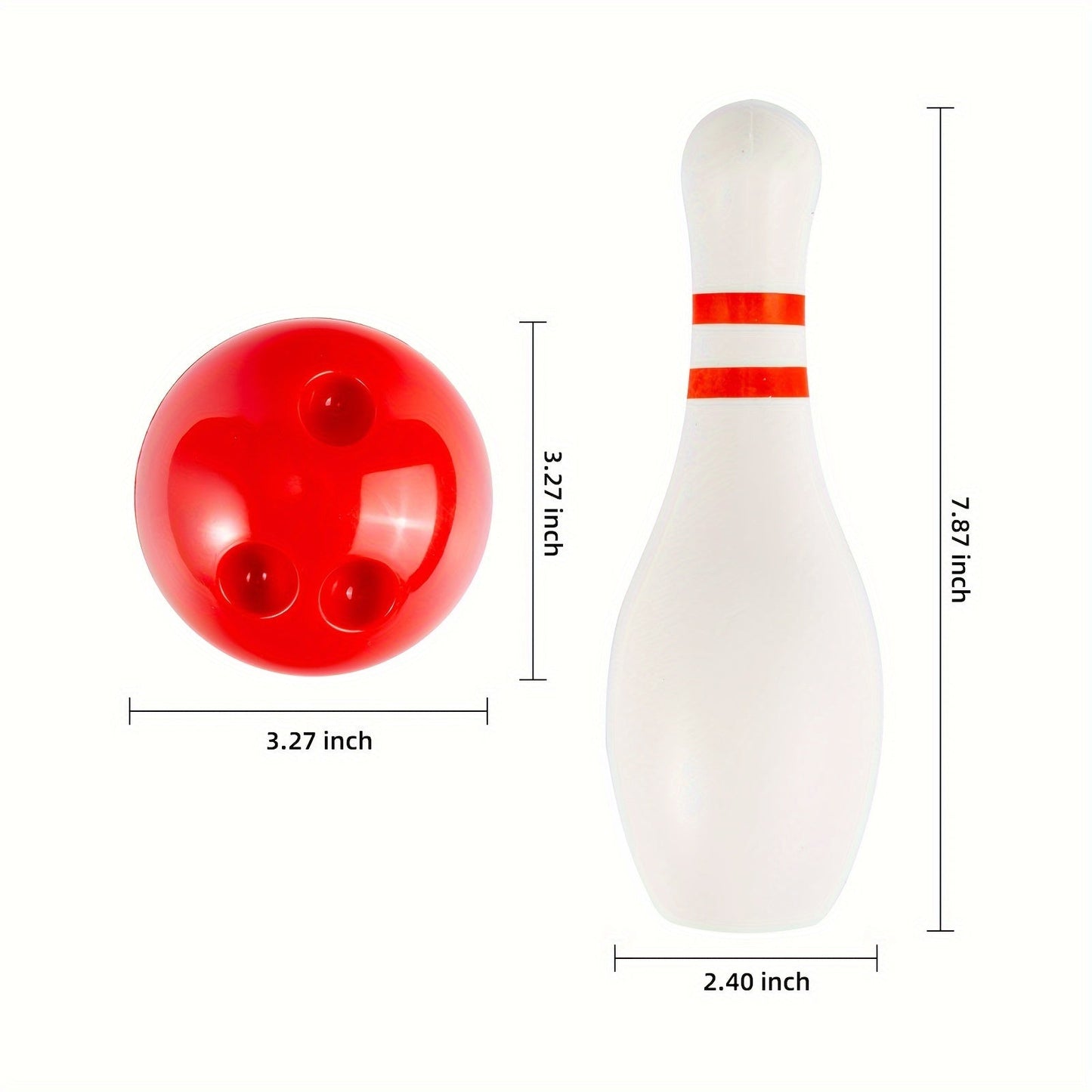 Light-Up Kids Bowling Set with 10 Pins & 2 Balls - Glowing Indoor Outdoor Bowling Game for Boys & Girls, 7.87-Inch Tall Pins, Fun Toddler Toy Set, Perfect Birthday Gift for Kids