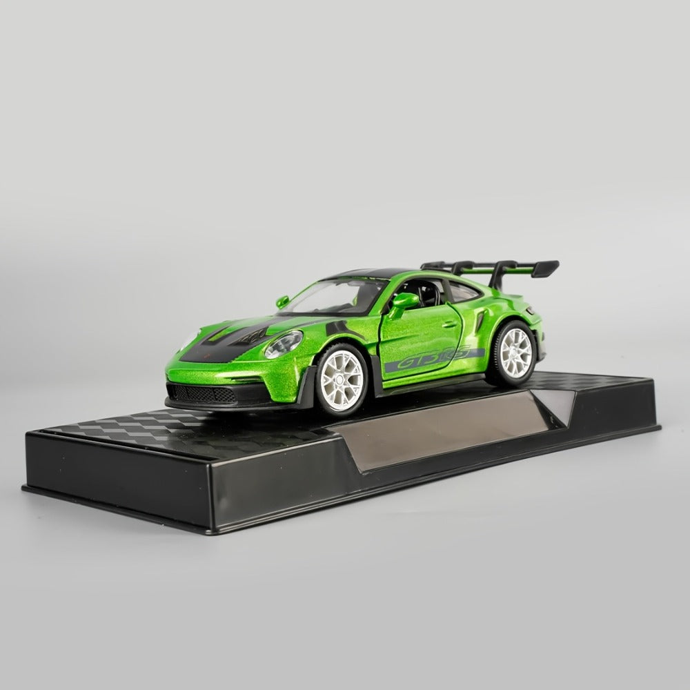 Porsche 911 Die-Cast Collectible Model for Adults – High-Detail Zinc Alloy Display Car for Home Decor Exhibitions – Birthday Christmas Gift for Car Lovers Blue White Grey Green
