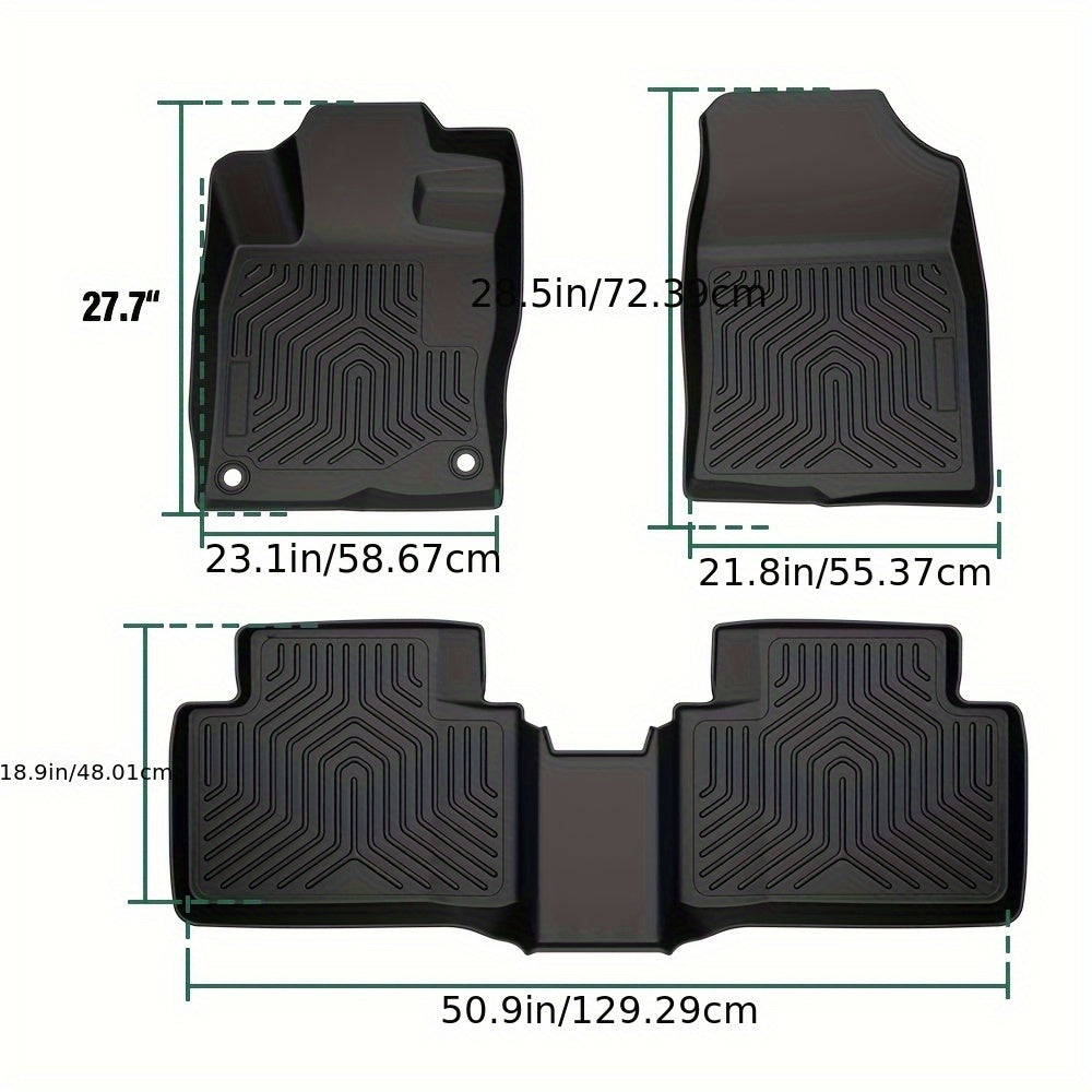 Floor Mats For Honda For Civic Sedan 4-Door 2016-2021 3pcs Floor Liner