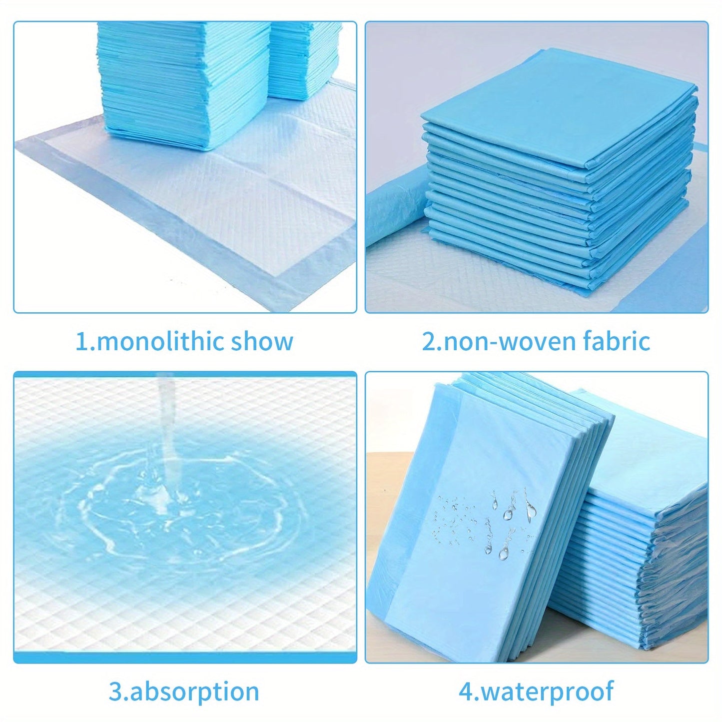 Dog Pee Pads Extra Large & 6X Thicker – Super Absorbent Puppy Training Pads, Quick-Dry & Leak-Proof, Odor Control, for Home & Camping, 50 / 100 / 200 Pads (23.62" or 28x34 Inch)