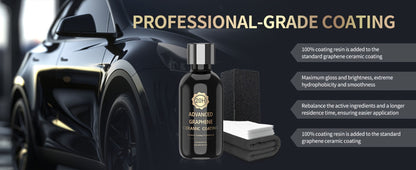 Graphene Ceramic Coating Kit 70ml – 20H Ultra High Gloss Car Paint Protection, 10+ Year Long-Lasting Shield, Auto Detailing Coat for All Vehicles, Apply After Car Wash & Paint Correction