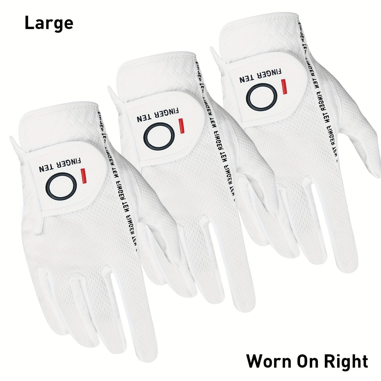 Wet Weather Golf Gloves Rain Grip 3-Pack for Men | Breathable Water-Resistant Golf Gloves for Left & Right Hand – Durable Comfortable Fit in Hot & Wet Conditions (Black, Gray, White | S–3XL)