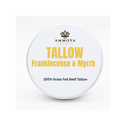 Tallow Balm Grass-Fed Natural Moisturizer for Dry Skin — Deep Hydrating Handcrafted Body Balm 3 Scents Chamomile Rose Honey Frankincense Myrrh, Nourishing Skin Balm for Women Men