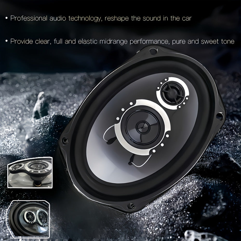 6x9 Inch Coaxial Car Speakers 1000W Max – 2-Way HiFi Full Range Stereo with Soundproof Enclosures, Bass Boost, Pure Copper Coil, Universal Fit for Car Truck Boat RV (1 Pair)