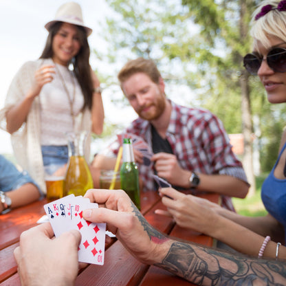 Waterproof Plastic Playing Cards – 2 Decks Poker Size Standard Index Cards with Cases, Washable Tear-Resistant PVC Game Cards for Poker, Family Game Night, Outdoor & Pool Play, Adults & Kids