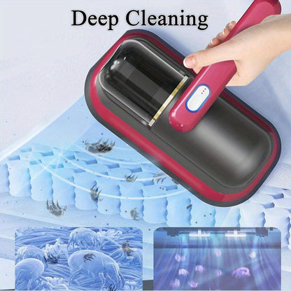 Cordless Mattress Vacuum Cleaner with Ultrasonic Heating & HEPA Filtration – Portable Bed Vacuum for Dust Mites, Pet Hair, Sofas, Upholstery & Carpets