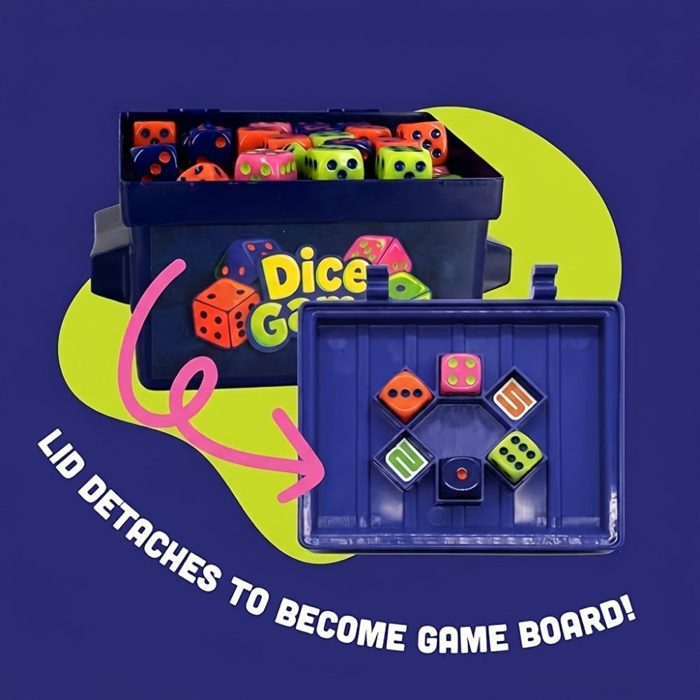 Fast-Paced Dice Rolling Board Game with 80 Dice – Addictive 2-4 Player Party Game for Adults & Groups, Portable Travel Game Night Set with Game Board, Graffiti Stickers & Rules