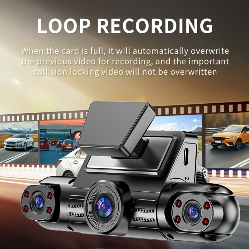 This Is a Comprehensive Driving Recorder Set Featuring Four Lenses, Offering 360-Degree Coverage with 1080P Resolution for The Front And 720P for The Rear, Sides, And Full Display. It Includes High-Definition Night Vision, WDR, G Sensor