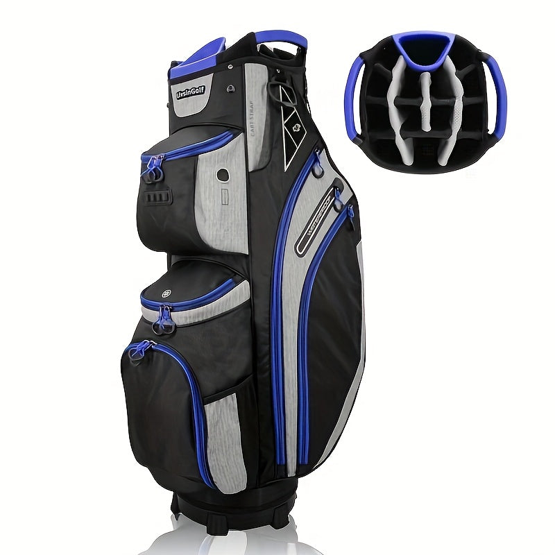 Golf Cart Bag with Full-Length Dividers – Sturdy Spacious Stand Bag with Multiple Pockets for Golf Club Organization, Accessories Storage, Men & Women Golfers