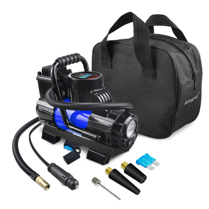 12V DC Portable 150PSI Air Compressor Car Tyre Tire Inflator Pump Auto Shut Off LED Digital Display with Carrying Bag for Car Ties, Ball, Air Bed, Balloon and More