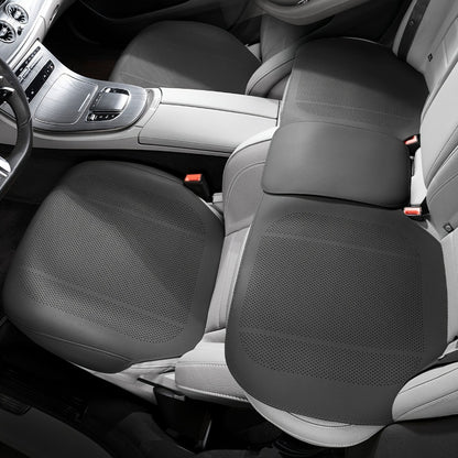 Nappa Leather Car Seat Cushion Full Surround – Non-Slip Breathable All-Season Seat Pad, Front & Rear Universal Fit for Cars SUVs, Luxury Interior Seat Cover