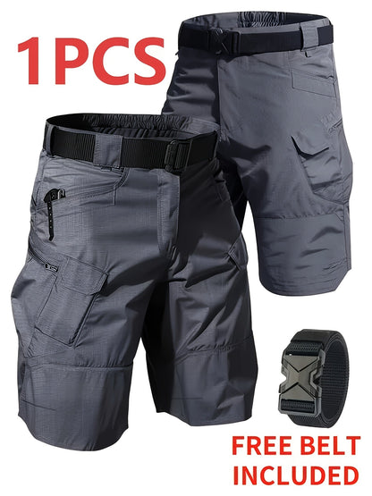 Men's Black Polyester Cargo Shorts - product view 12