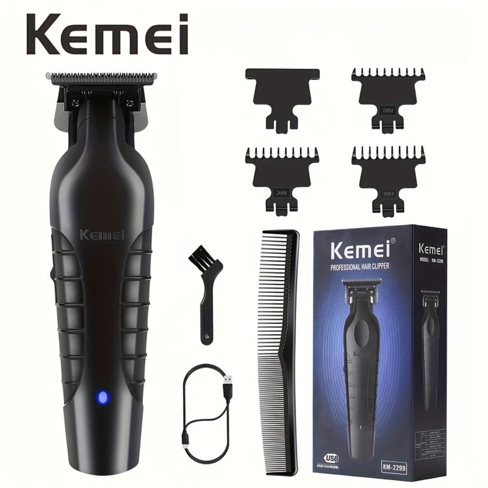 Kemei Hair Clipper & Beard Trimmer Set for Men — Professional Grooming Kit with Reciprocating Shaver, USB Rechargeable, Home & Salon Use, Father's Day & Birthday Gift for Dad