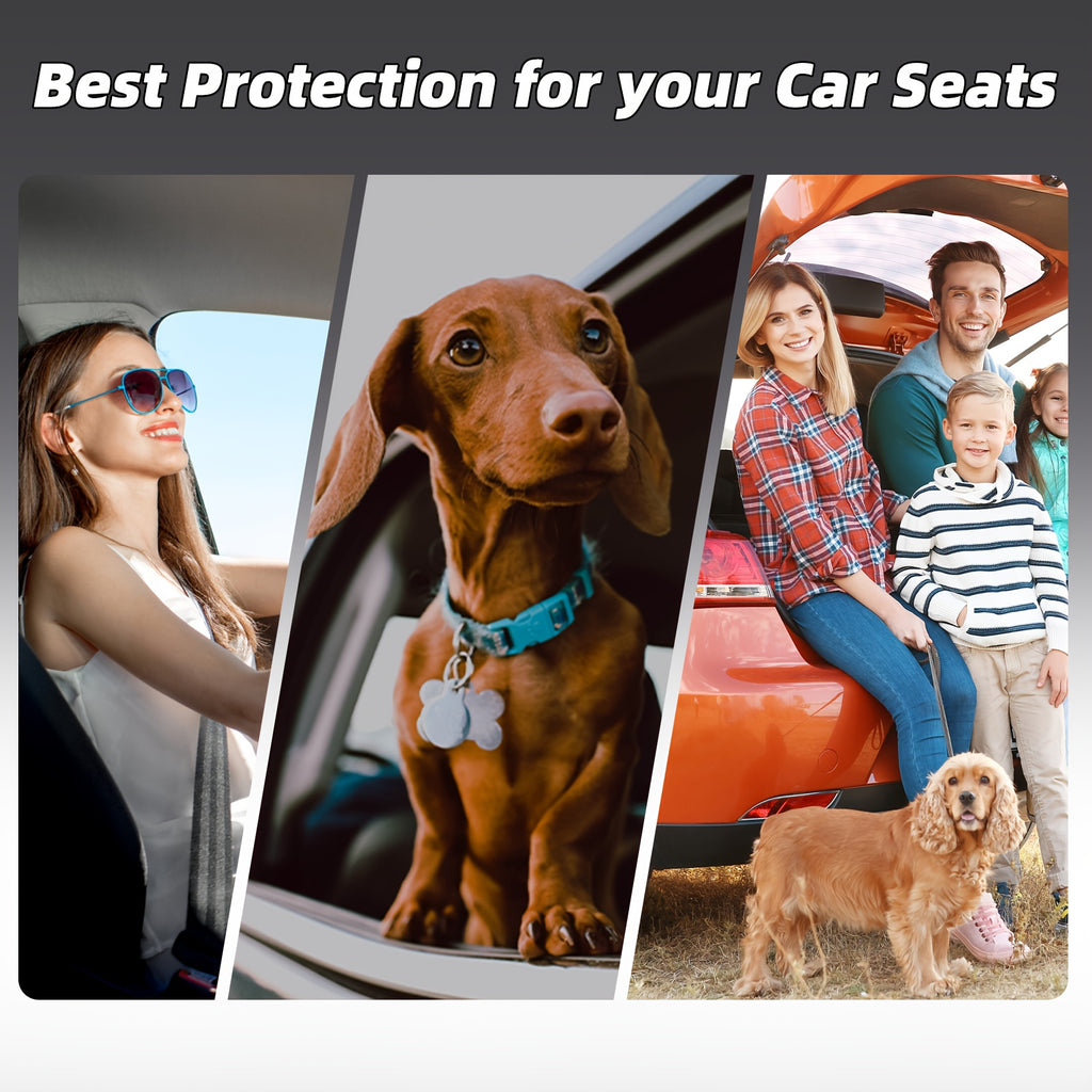 Full Coverage Pu Leather Car Seat Covers Full Set,Waterproof Seat Covers for Cars,SUVs Pick-up Truck, Car Seat Cushion,Car Seat Protector, Seat Cover with 5 Seats / 2 Seats