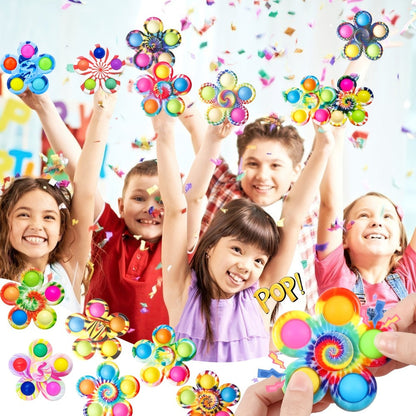 Fidget Spinners Bulk 32 Pack – Bubble Pop Sensory Spinner Toys for Kids Adults ADHD Anxiety Relief Classroom Rewards Birthday Party Favors Goodie Bag Fillers