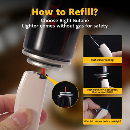 Windproof Lighter 2-Pack – Slim Portable Pocket Lighter with Mirror Finish, Refillable Butane Flame, Fashionable Gift for Men & Women, Available in 8 Colors (Red, Black, White, Silver, Pink, Blue, Yellow, Green)