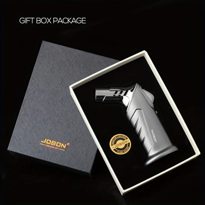 Butane Torch Lighter Gift Set 2500°F, Refillable with Safety Lock & Adjustable Flame, High-Temperature Kitchen Cooking Camping Outdoor Torch, Gift Box Included, Gas Not Included