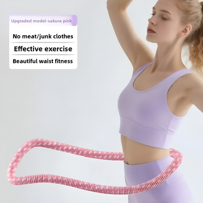 Foldable Pilates Ring Fitness Circle with Soft Spring – Silent Full-Coverage Non-Pinching Waist Trainer Exercise Circle – Portable Pilates Equipment for Home Gym Workout Gift for Women