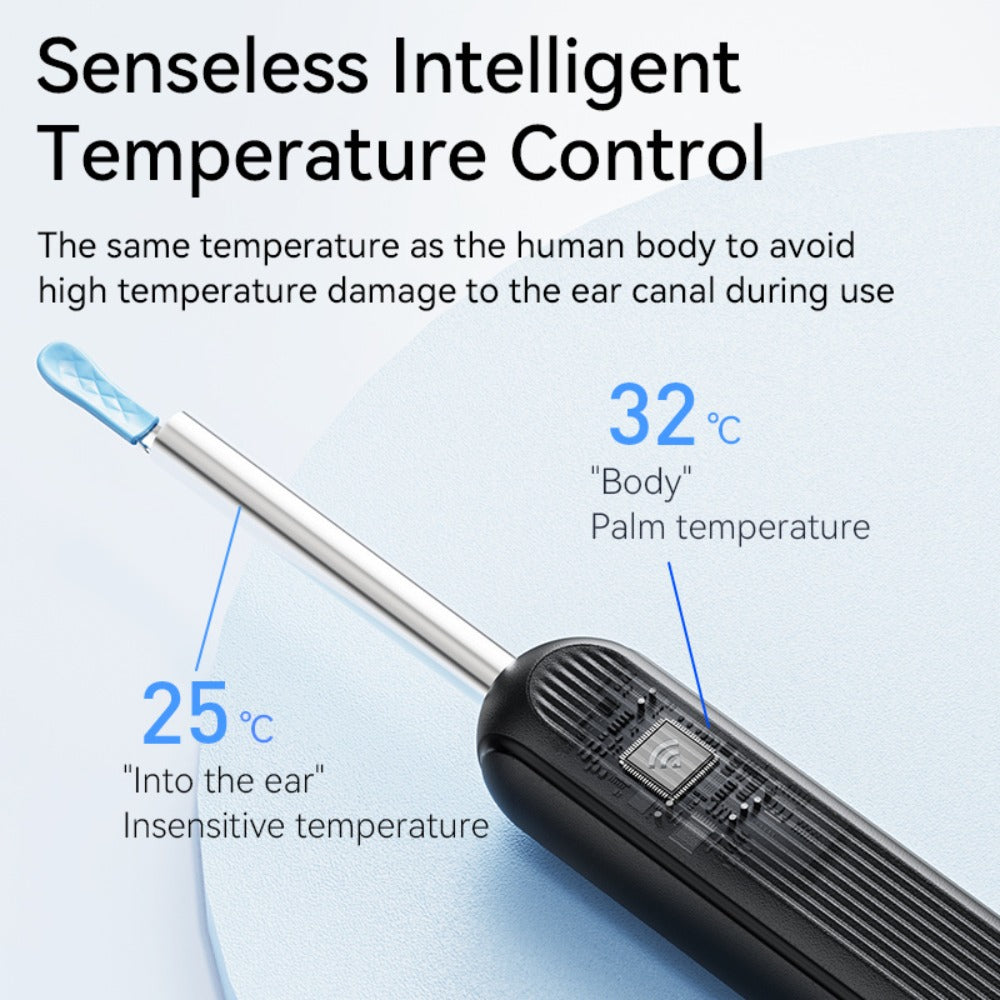 1080P Ear Wax Removal Tool with Camera – Wi-Fi Ear Cleaning Kit with 6 Spoons & Tweezers, Rechargeable, Visual Ear Cleaner for Safe Ear Care at Home