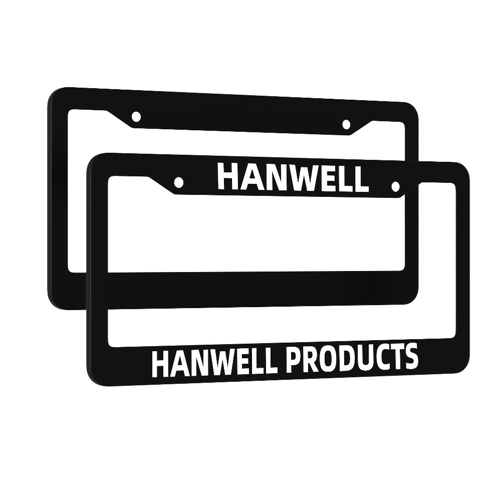 Custom License Plate Frame – 6 Font Styles, Heavy-Duty Weather-Resistant Car Tag Holder, Personalized Front & Rear License Plate Border Cover