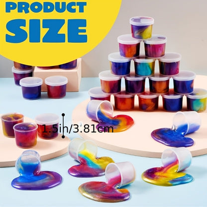 Galaxy Slime Party Favors for Kids 36 Pack Bulk Slime Cups Stretchy Non-Sticky Non-Toxic Classroom Rewards Goodie Bag Fillers for Birthday Easter Halloween Christmas Boys Girls