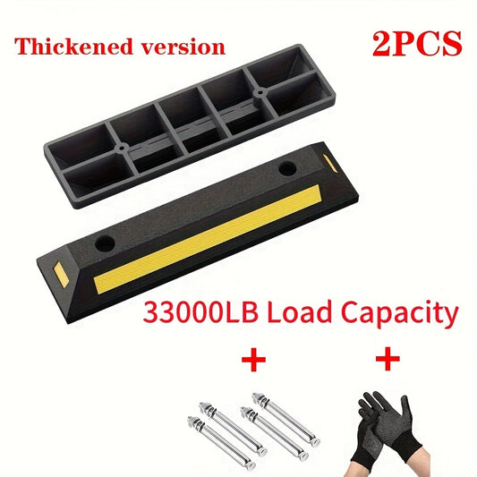 Rubber Parking Railings, Heavy-Duty Garage Parking Wheel Rods, 21-Inch Vehicle Parking Rods