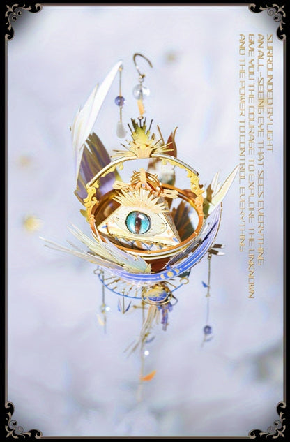 3D Metal Puzzle Model Kit – God's Eye & Angel's Eye MU Assembly, Laser-Cut DIY Craft, Artistic Home & Office Decor, Unique Birthday Gift for Adults, Teens, Girlfriend Boyfriend