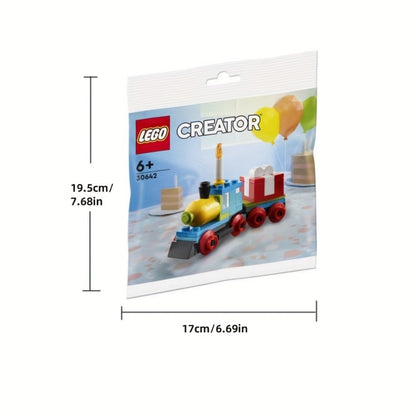 Birthday Train Building Set 30642 – Mini Brick Creator Kit with Cake Balloons & Gifts, Fun Birthday Party Favor Collectible Toy for Kids Boys Girls Ages 5 and Up