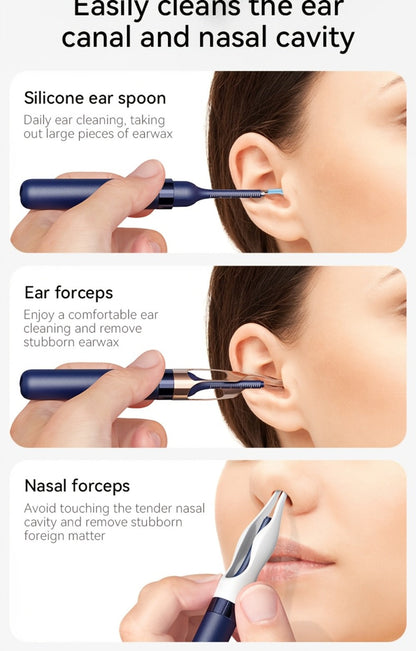 Upgraded 1080P Ear Wax Removal Tool with Camera & Storage Case – LED Light, iOS & Android Compatible, Complete Ear Cleaning Kit, Holiday & Birthday Gift for Whole Family