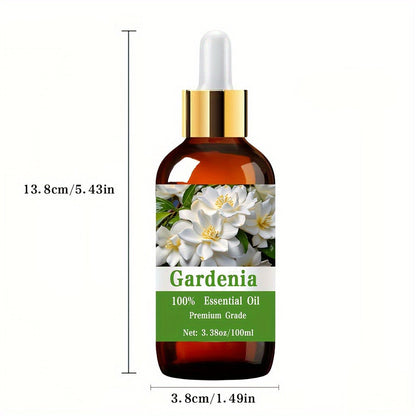 Gardenia Aromatherapy Body Oil 100ml – 100% Pure Care Grade Floral Essential Oil for Nail, Hair & Skin Care, Massage & Meditation | Moisturizing Unisex Wellness Oil | Relaxing Gift, 3.38 fl oz