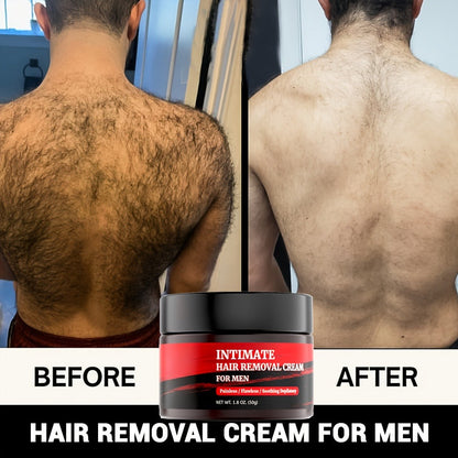 Intimate Area Hair Removal Cream for Men with Plant-Based Squalane Fast-Acting Painless Depilatory for Groin Chest Back Body Sensitive Skin 50g 1-5 Pack Razor-Free Smooth Skin