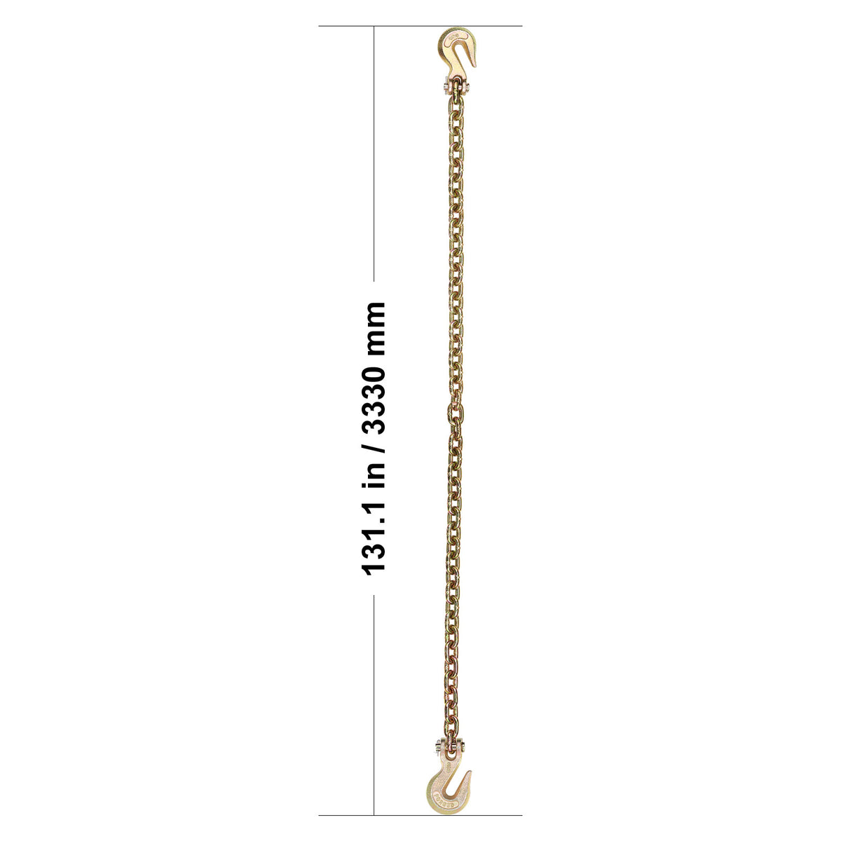 VEVOR Binder Chain G80 Tie Down Tow Chain with Two Hooks 5/16" x 14.2/10.3' 4900 lbs /3/8" x 10.3' 7100 lbs
