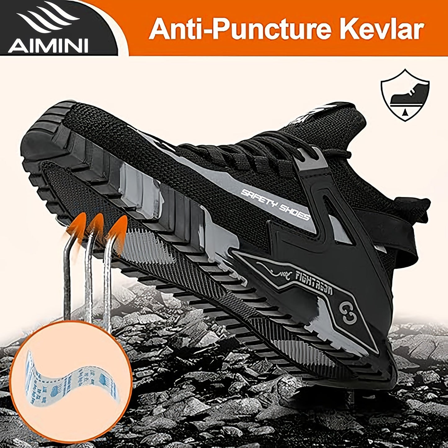 Men's Work & Safety Boots - Steel Toe Protection & Lightweight Design