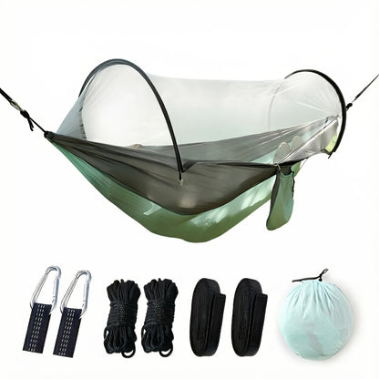 Double Camping Hammock with Mosquito Net & Sun Shade | 3-in-1 Lightweight Portable Hammock for Camping, Hiking, Backpacking & Garden