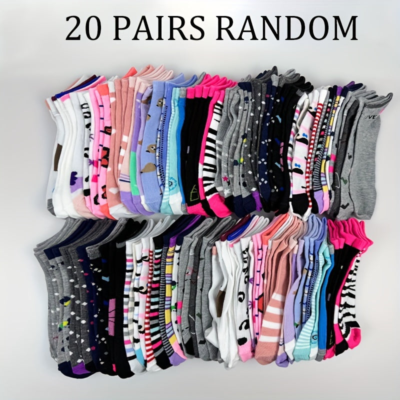 Women's Everyday Ankle Socks - 20-Pair Pack