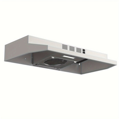 Range Hood 30 Inch Under Cabinet | Ducted & Ductless Convertible Kitchen Vent Hood with LED Light & 2-Speed Exhaust Fan, Stainless Steel – Black, White & Silver, Easy Install