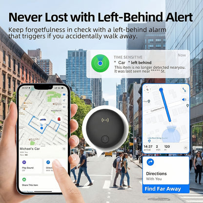 Car GPS Tracker - Built-in Strong Magnet, Magnetic Mini Vehicle Tracker, Real-Time Vehicle Tracking, No Monthly Fees/No SIM Card Required (Supports IOS Find My Feature Only), Global Anti-theft Device Suitable for Car, Truck, Bicycle, And Other Items