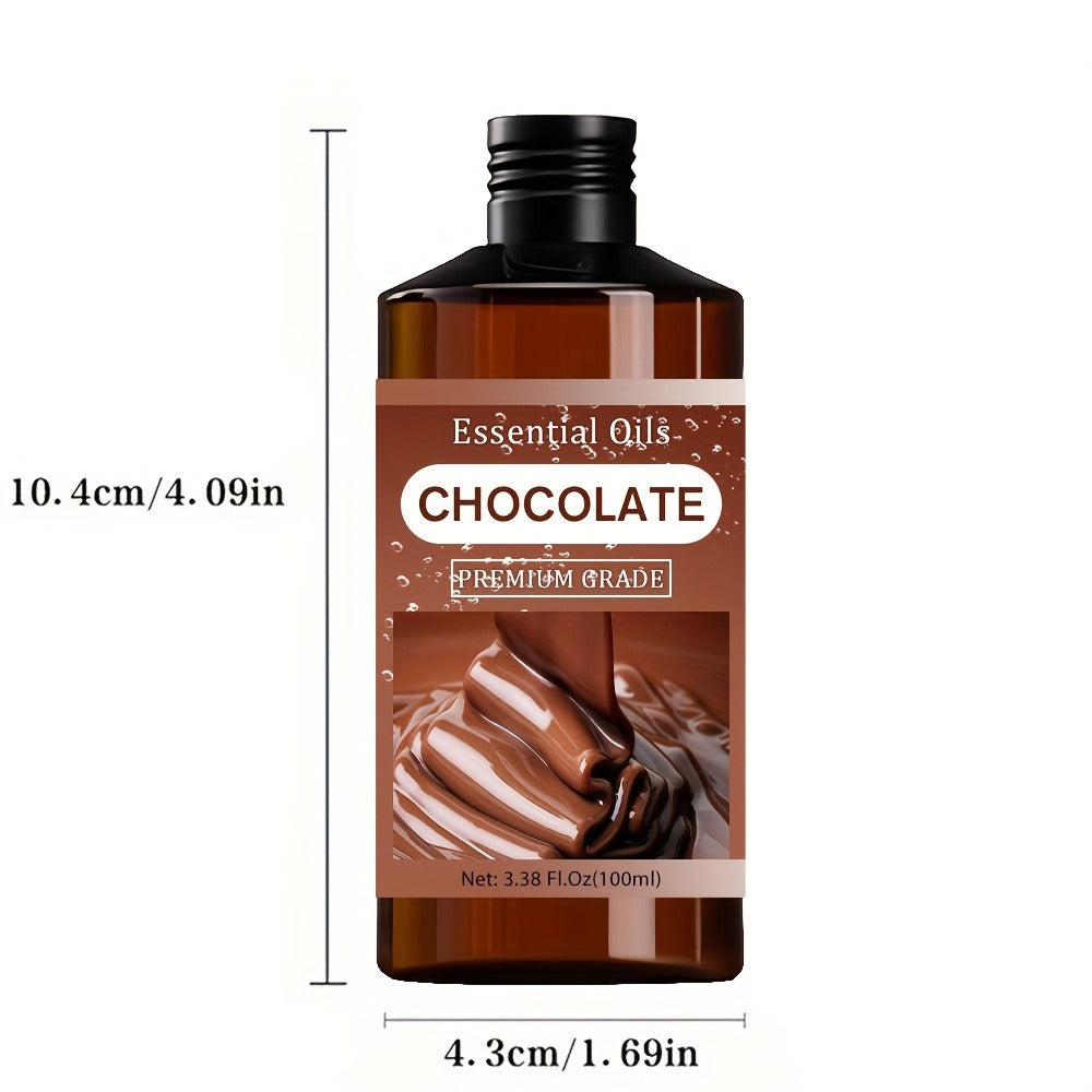 Chocolate Essential Oil 100ml Pure Moisturizing Aromatherapy Body Oil - Sweet Indulgent Scent for Skin Care Massage Relaxation Diffuser Bath Ritual - Spa Gift for Women Men All Skin Types 3.38 fl oz
