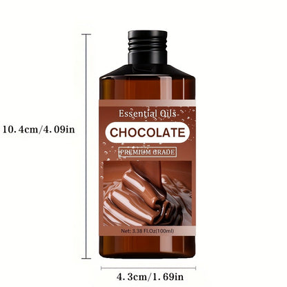 Chocolate Essential Oil 100ml Pure Moisturizing Aromatherapy Body Oil - Sweet Indulgent Scent for Skin Care Massage Relaxation Diffuser Bath Ritual - Spa Gift for Women Men All Skin Types 3.38 fl oz