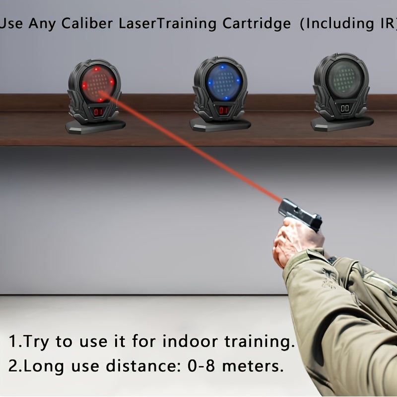Laser Training Target for Dry Fire Practice – Portable Reactive Laser Shooting Target Compatible with Dry Fire Laser Training Systems | Indoor Marksmanship & Accuracy Trainer for Pistol & Rifle