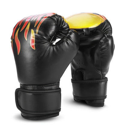 Boxing Training Gloves with Pearl Sponge Padding – Professional Shockproof Faux Leather Gloves for Muay Thai, Sparring, Fighting & Taekwondo, Wrap-Around Wrist Support for Men & Women