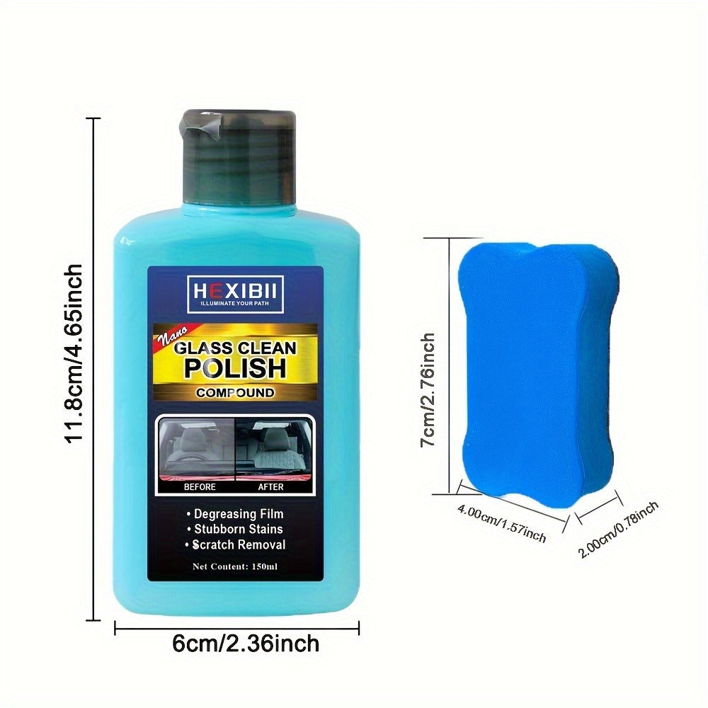 Car Glass Oil Film Remover Paste – Windshield Cleaner & Glass Restorer Cream, Removes Coatings for Auto & Home