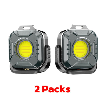 COB LED Work Light Rechargeable 500 Lumen 6 Modes Adjustable Color Temp Mini Tactical Flashlight for Camping Garage Car Repair Emergency EDC